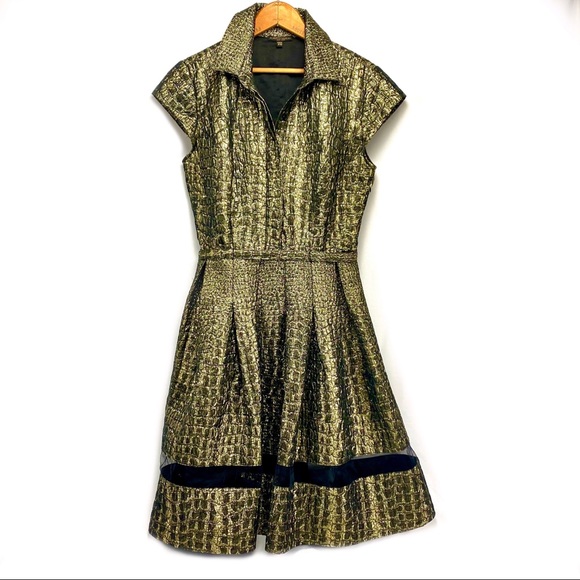 Beautiful Alberto Makali Metallic Dress US 8 - Picture 3 of 16